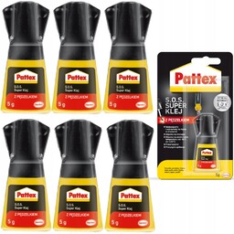 6x Pattex S.O.S. Klej Z Pędzelkiem Uniwersalny