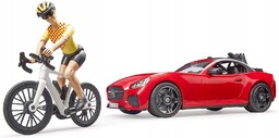 Bruder Samochód Roadster Z Rowerem