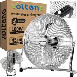 Wentylator Podłogowy Przemysłowy Duży 45cm Mocny Cyrkulator Wiatrak
