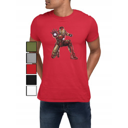 KOSZULKA T-SHIRT MĘSKA Z NADRUKIEM KAPITAN AMERYKA IRON