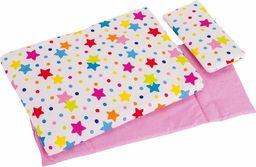 GOKI 51564 zestaw pościeli dla lalek, gwiazd, mieszanka