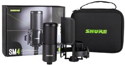 Shure SM4-K-KIT, Mikrofon pojemnościowy, zewnętrznie polaryzowany, uchwyt, popfiltr,