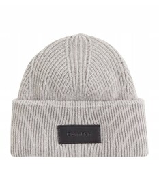 Calvin klein czapka zimowa badge docker grey