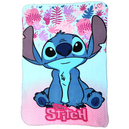 Błękitny miękki kocyk Disney Stitch.