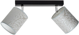 Lampa Sufitowa Mateo 2xE27 Max.25W Czarny Metal/Beżowa Tapeta