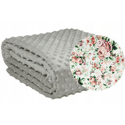 Dwustronna Narzuta Koc Na Łóżko 140x200 Bawełna Plusz