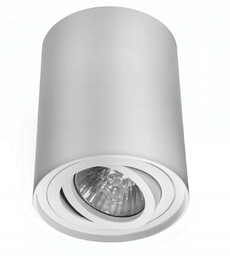 Tuba GU10 sufitowa okrągłą lampa biała bross regulowana