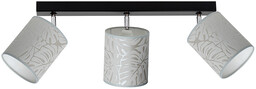 Lampa Sufitowa Mateo 3xE27 Max.25W Czarny Metal/Beżowa Tapeta