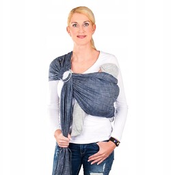 Chusta kółkowa Hoppediz Ring-Sling Denim blue
