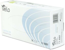 VELO Rękawiczki rękawice lateksowe bezpudrowe M 100szt