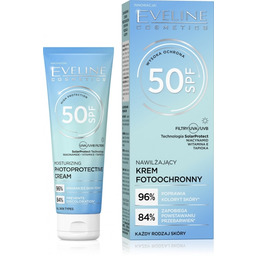 Nawilżający Krem do twarzy fotoochronny SPF 50, Eveline,