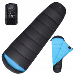 Śpiwór Turystyczny Mumia Ciepły Kempingowy Z Kapturem 230x80cm