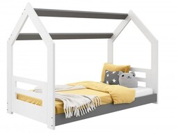 Łóżko Domek dziecięce 160x80 dla dzieci białe D2B