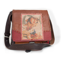 torba handmade śladem kota malarstwo portret