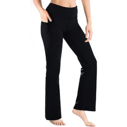 Yogipace,Side Pockets,Petite Women''s Bootcut Yoga Pants Flare Lounge