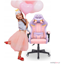 Fotel gamingowy HC-1004 KIDS Ekoskóra Fioletowy