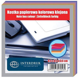 Kostka papierowa 85x85x35mm klejona kolor - X04994