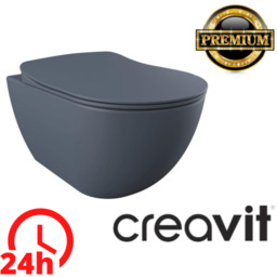 Miska WC podwieszana CREAVIT z deską soft-close, szary