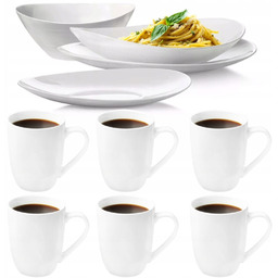 Komplet Zestaw Serwis Obiadowy Talerze 24el 6 Osób