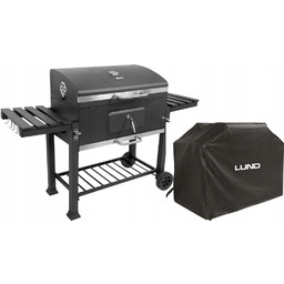 Grill Węglowy Z Pokrywą Regulowany Żeliwny Ruszt 78x42,5mm