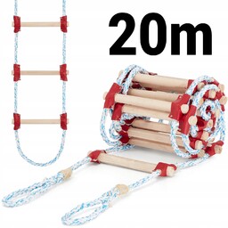 Drabina sznurowa linowa na dach Atestowana 20m dekarska