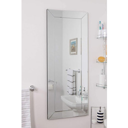 Pełnowymiarowe czarne lustro do garderoby/holu w komplecie