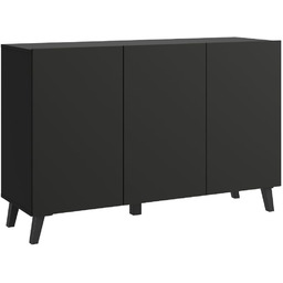 Klasyczna czarna komoda 120 cm na nóżkach Phuket