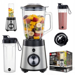 Blender kielichowy personalny 2w1 butelka 600ml szklany kielich