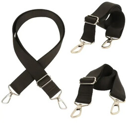 PASEK do Torebki 40mm CZARNY regulowany Zepnij Okucia