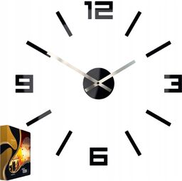 Zegar ścienny akrylowy mechanizm kwarcowy digit arabic black