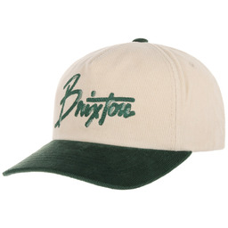 Czapka z Daszkiem Sztruks Snapback by Brixton, biało-zielony,