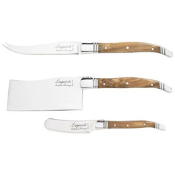 Laguiole Luxury Line Zestaw do Sera Olive Wood,