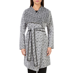 Płaszcz damski biało-czarny