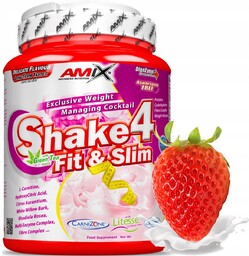 Zamiennik Posiłku Amix Shake4Slim Truskawka 500g koktajl odchudzający