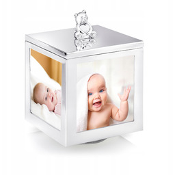 Pozytywka Szkatułka Ramka Miś na Chrzest Grawer