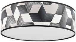 Lampa Sufitowa Espacio 3xE27 Max.25W Biały Metal/Wielokolorowa Tapeta