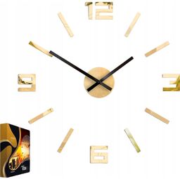 Zegar Ścienny Akrylowy Mechanizm Kwarcowy Arabic Gold Mirror
