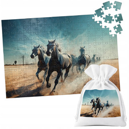 PUZZLE TRADYCYJNE - KOŃ KONIE JAZDA KONNA HOBBY