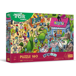 Puzzle 160 el. Trefliki celebrują - kolorowa układanka