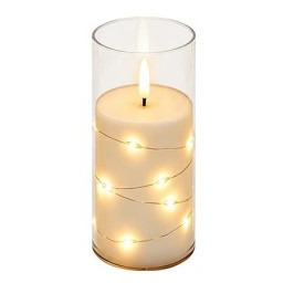 Świeczka LED 13cm 2000K 2xAA płomień transparent