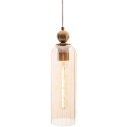 Lampa wisząca Campanila P0510 Maxlight szkło tuba mosiądz