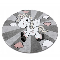 Dywan Dziecięcy Miękki koło 120 Jednorożec Unicorn Pony