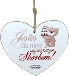 Tabliczka drewniana - Jesteś dla mnie największym Skarbem