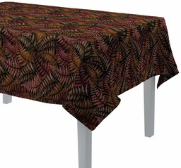 Obrus prostokątny, bordowo-złote liście paproci, Intenso Premium