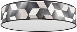 Lampa Sufitowa Espacio 4xE27 Max.25W Biały Metal/Wielokolorowa Tapeta