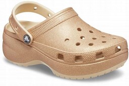 Damskie Buty Chodaki Klapki Crocs Classic Platforma Glitter