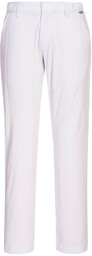 PORTWEST S232 ELASTYCZNE SPODNIE ROBOCZE CHINO SLIM; BIAŁY