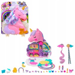 Polly Pocket Jednorożec Salon Piękności kompaktowy Domek Akcesoria