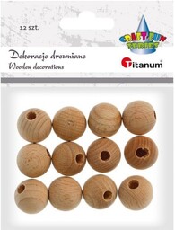 Koraliki drewniany 12 sztuk Titanum 390601 390601