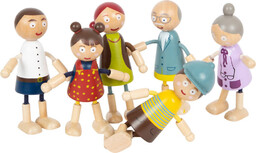 OUTLET Sześcioosobowa rodzina drewnianych laleczek 11804-Small Foot, lalki